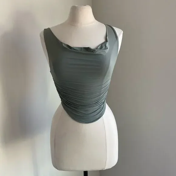 ARITZIA Tank Womens Size 2XS Parfait Design Smoky Sage Green Stretch - Picture 1 of 6